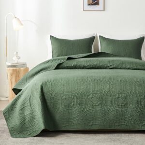 Why Does Quilting Fabric Shrink After Washing? Here's Why 2 akkialla Queen Quilt Bedding Set,Olive B0D86FWKRW