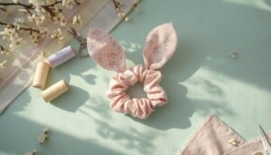 bunny ear hair scrunchie bunny ear hair scrunchie