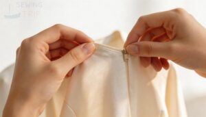 checking zipper alignment before finishing checking zipper alignment before finishing