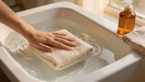 cold-water hand wash method for minimal fiber stress cold-water hand wash method for minimal fiber stress