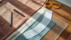 cutting out the cloth pad pattern cutting out the cloth pad pattern