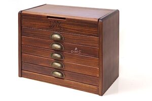 How to Store Embroidery Thread: Smart Tips & DIY Ideas 4 DMC Large Decorative Wooden Collectors B07DNHV431