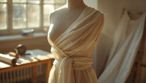 draping on a dress form draping on a dress form