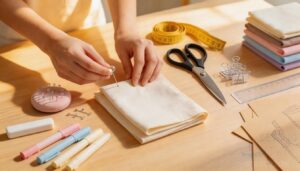 fabric, pins, and marking tools fabric, pins, and marking tools