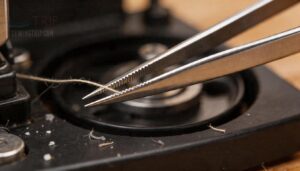 fine-point tweezers for trapped threads fine-point tweezers for trapped threads