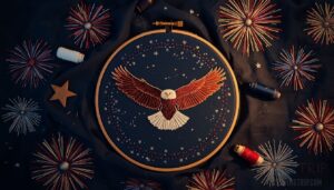 fireworks, eagles, and stars fireworks, eagles, and stars