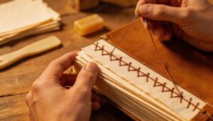 french link stitch for stronger spines french link stitch for stronger spines