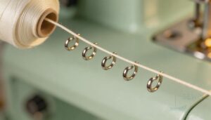 guiding thread through the upper thread guides guiding thread through the upper thread guides