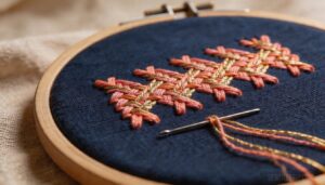 herringbone stitch for stretch-friendly embellishment herringbone stitch for stretch-friendly embellishment