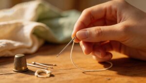 how to thread a needle and knot thread how to thread a needle and knot thread