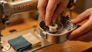 inserting the bobbin in counterclockwise direction inserting the bobbin in counterclockwise direction