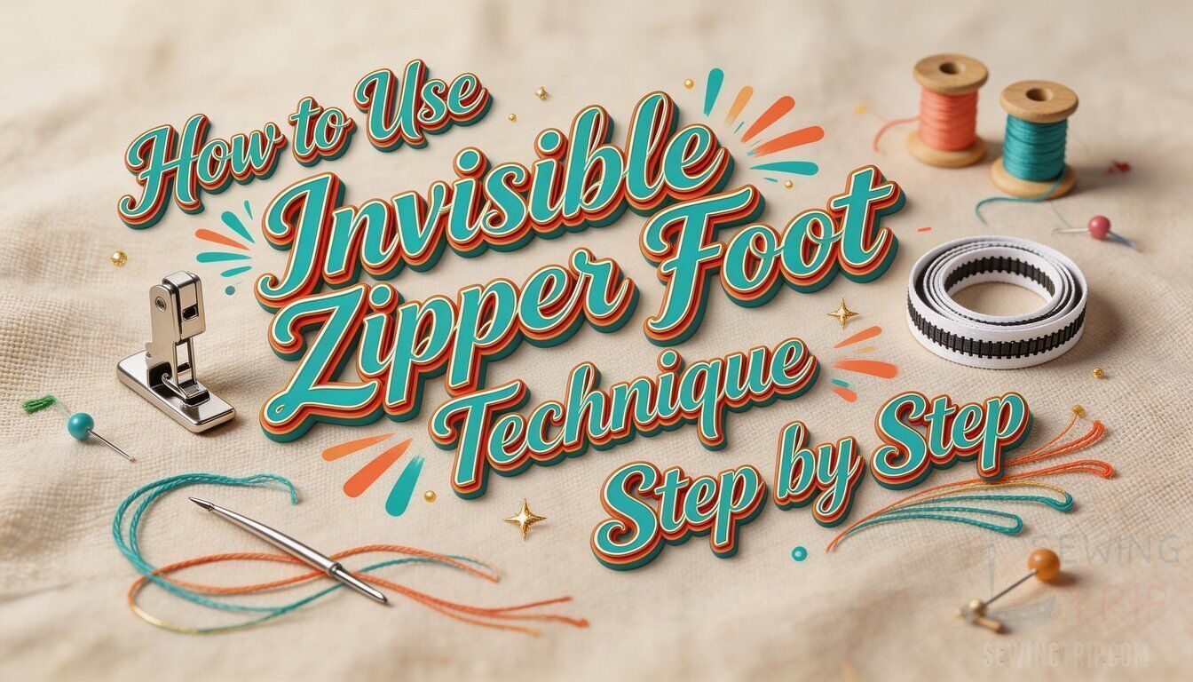 invisible zipper foot technique