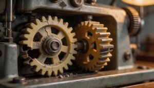 look for cracked or stripped gears look for cracked or stripped gears