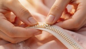 manually rolling zipper teeth flat with your fingers manually rolling zipper teeth flat with your fingers