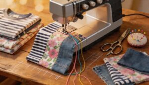 mixed-fabric thrift flips mixed-fabric thrift flips