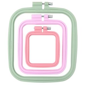 8 Best Embroidery Hoops for on The Go Crafting (2026) 4 MUFEKUM Square Embroidery Hoops, Cross B09SYTN9S2