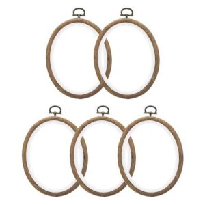 Top 9 Embroidery Hoops for Hand Stitching (2026 Reviews) 8 PATIKIL 6x4.7inch Embroidery Hoops, 5Pieces B0D45Q9P48