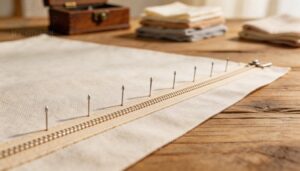 pinning the zipper face-down to the right side of fabric pinning the zipper face-down to the right side of fabric