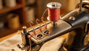 placing the spool and routing the thread placing the spool and routing the thread