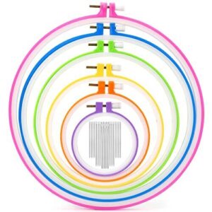 8 Best Embroidery Hoops for on The Go Crafting (2026) 3 Pllieay 6 Pieces Plastic Embroidery B0BR3R8JT8