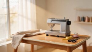 position the sewing table for smooth fabric handling position the sewing table for smooth fabric handling