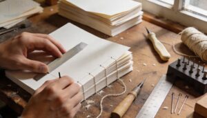 preparing signatures and sewing stations preparing signatures and sewing stations