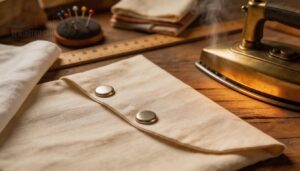 pressing and folding the fabric pressing and folding the fabric