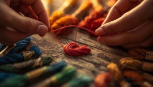 pull thread from the skein’s natural end pull thread from the skein’s natural end