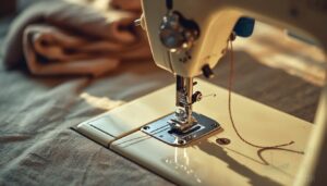 re-thread the top thread with the presser foot up re-thread the top thread with the presser foot up