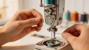 re-threading the machine correctly re-threading the machine correctly