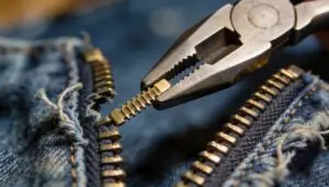 realigning and reinserting zipper teeth realigning and reinserting zipper teeth