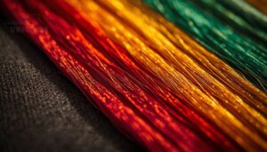 silk-like gloss in rayon thread silk-like gloss in rayon thread