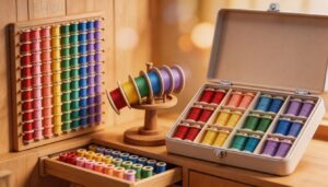 spool racks and lidded cases for easy access spool racks and lidded cases for easy access