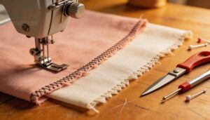 step 2 – finish the raw seam edges step 2 – finish the raw seam edges