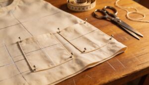 step 2 – pin pocket pieces to the garment step 2 – pin pocket pieces to the garment