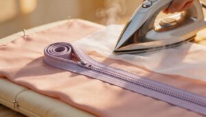 step 5 – press and uncurl the zipper teeth step 5 – press and uncurl the zipper teeth