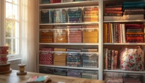 store fabric in clear bins or windowed tote bags store fabric in clear bins or windowed tote bags