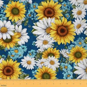 9 Best Quilting Fabrics for Outdoor Use: Durable Prints, Weather-Resistant Picks 7 Sunflower Daisy Fabric by The B0BFHVVLV7