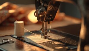 threading the machine and winding a bobbin threading the machine and winding a bobbin