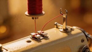 threading the tension disc and take-up lever threading the tension disc and take-up lever