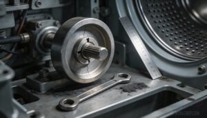 tighten or replace a loose pulley tighten or replace a loose pulley