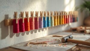 use clothespins or dowels for budget-friendly storage use clothespins or dowels for budget-friendly storage