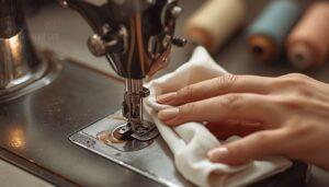 wipe off excess before sewing wipe off excess before sewing