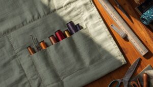 adding side pockets for bobbins and needles adding side pockets for bobbins and needles