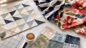 avoiding large directional prints in small paper-pieced sections avoiding large directional prints in small paper-pieced sections