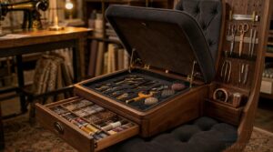built-in storage for sewing tools built-in storage for sewing tools