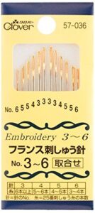 Needle Size for Embroidery Thread: Match, Fix & Choose Right 1 Clover 57 036 French Embroidery Needles B008BG2QTS