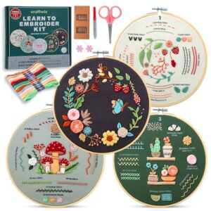 10 Best Embroidery Starter Kits for Beginners (2026) 6 Craftwiz 4 Piece Starter Embroidery Kit B0DDY5XX72