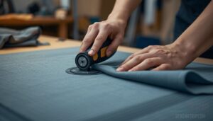cut with rotary cutter cut with rotary cutter