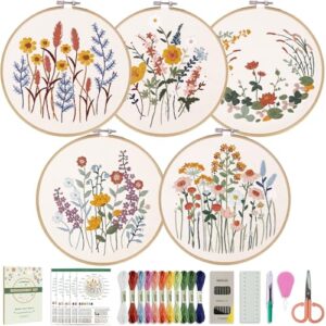 10 Best Embroidery Starter Kits for Beginners (2026) 4 CYANFOUR 5 Pack Beginner Embroidery B0DMHY2HF3
